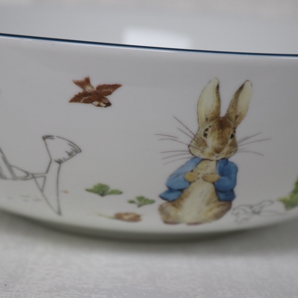 BEATRIX POTTER PETER BUNNY RABBIT EASTER ROUND SERVING BOWL - NEW - Picture 3 of 7